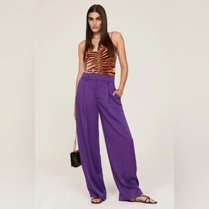 Vince Purple Wide Leg Women's Pants